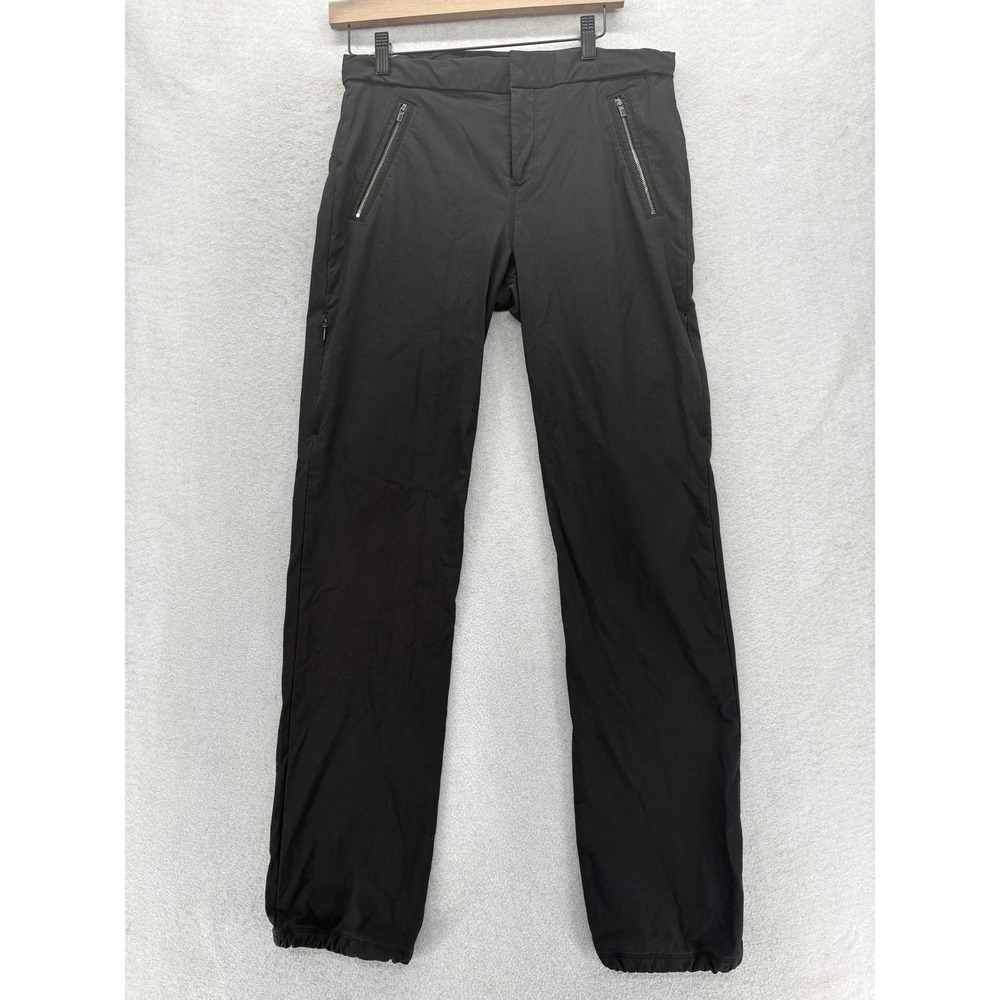 Athleta Wander Straight Pants Womens 8 Black Stay Fly Breathable Packable DWR